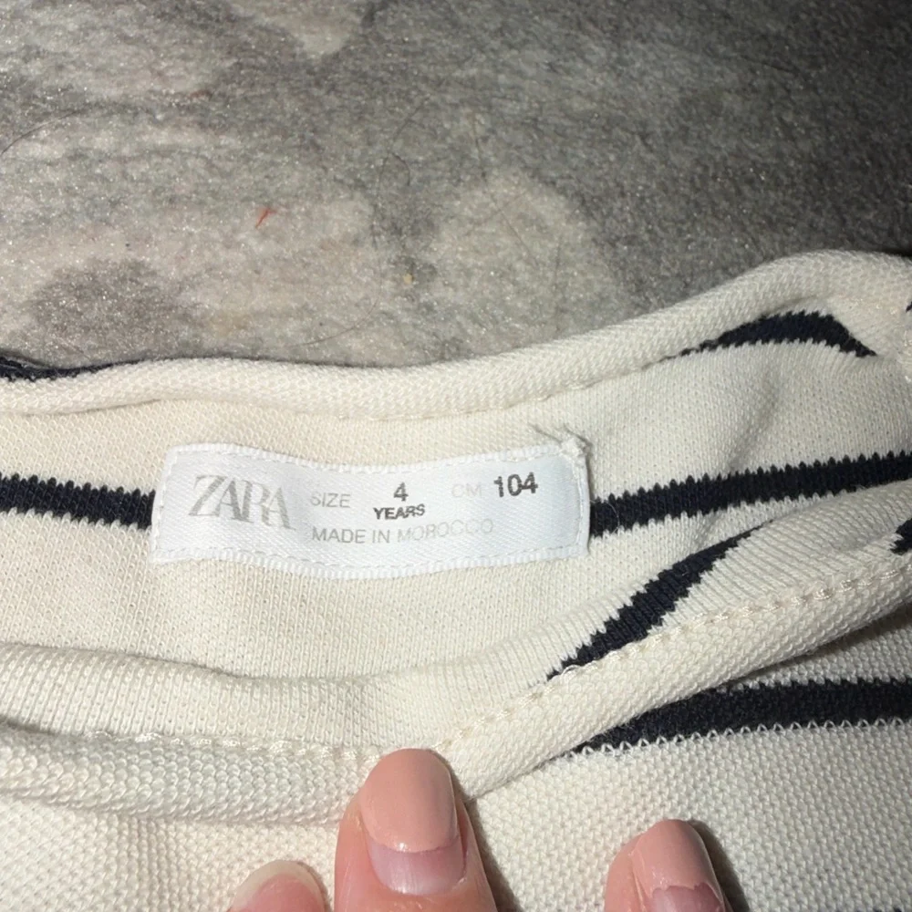 Girls Zara Striped Black and White Top and Pants Set - Picture 2 of 5